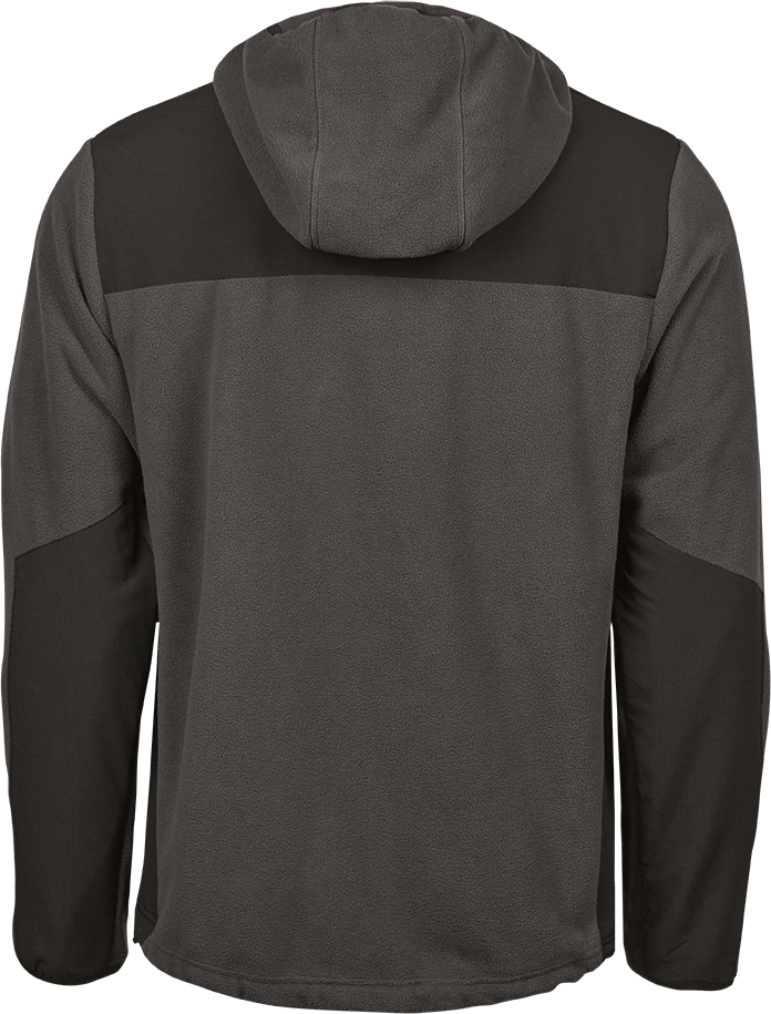 Tee Jays Mens Mountain Hooded Fleece | Heavyweight | Reinforced | Grey & Black | XS-3XL - Fleece - Logo Free Clothing