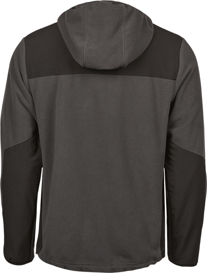 Tee Jays Mens Mountain Hooded Fleece | Heavyweight | Reinforced | Grey & Black | XS-3XL - Fleece - Logo Free Clothing