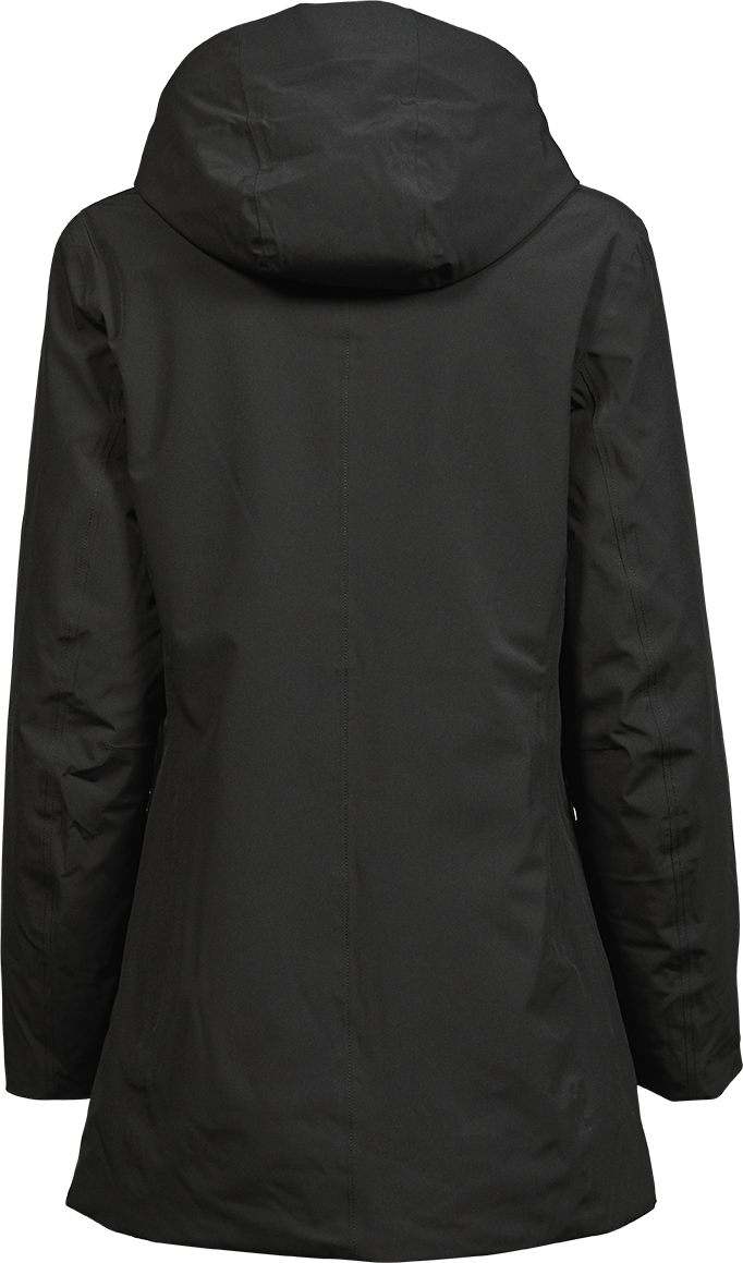 Tee Jays All Weather Ladies Hooded Parka Jacket | Waterproof | Insulated | Black | S-3XL - Winter Jacket - Logo Free Clothing