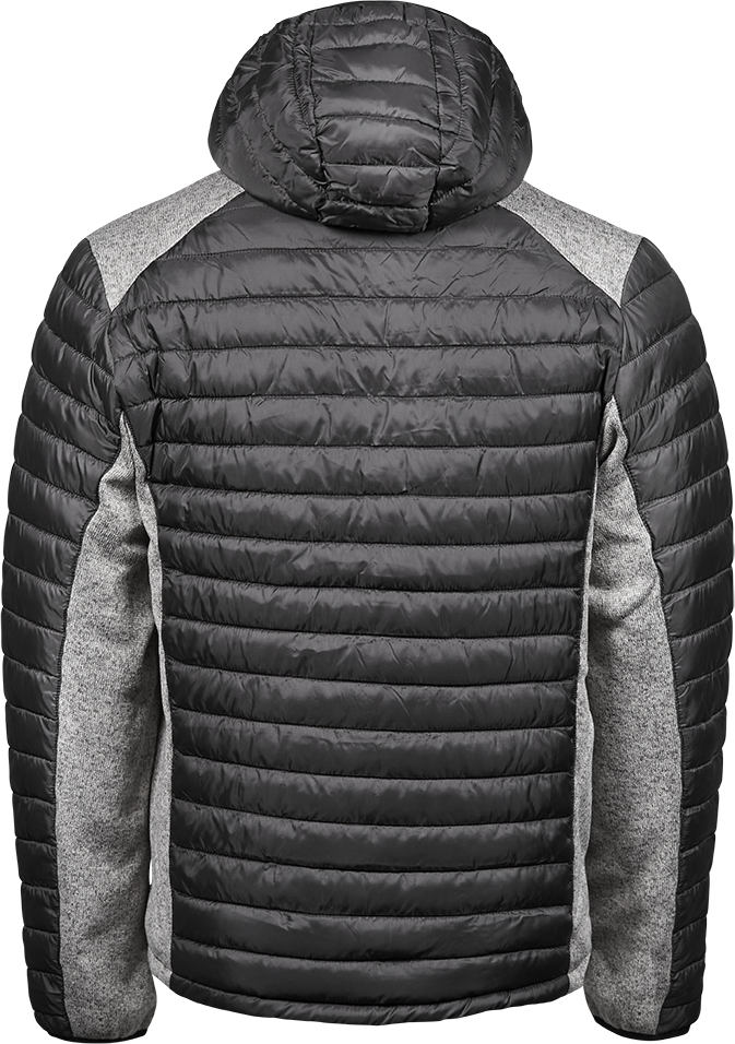 Tee Jays Mens Hooded Outdoor Crossover Jacket | Showerproof Hooded Puffer | 3 Colours | S-3XL - Summer Jacket - Logo Free Clothing