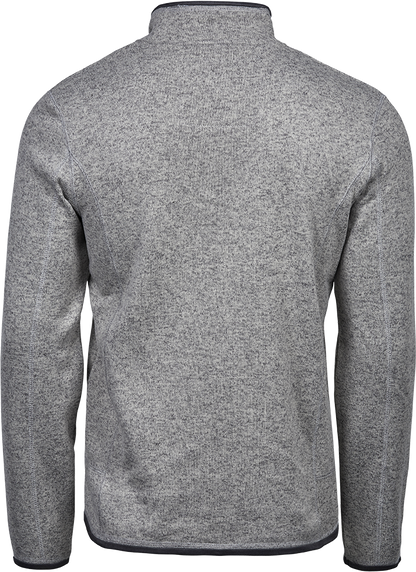 Tee Jays Mens Outdoor Fleece | Melange Fabric | Stylish Details | Black or Grey | S-3XL - Fleece - Logo Free Clothing