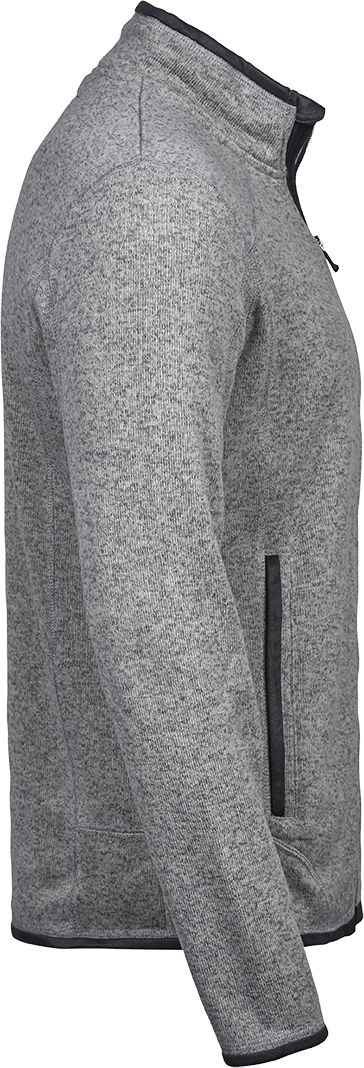 Tee Jays Mens Outdoor Fleece | Melange Fabric | Stylish Details | Black or Grey | S-3XL - Fleece - Logo Free Clothing