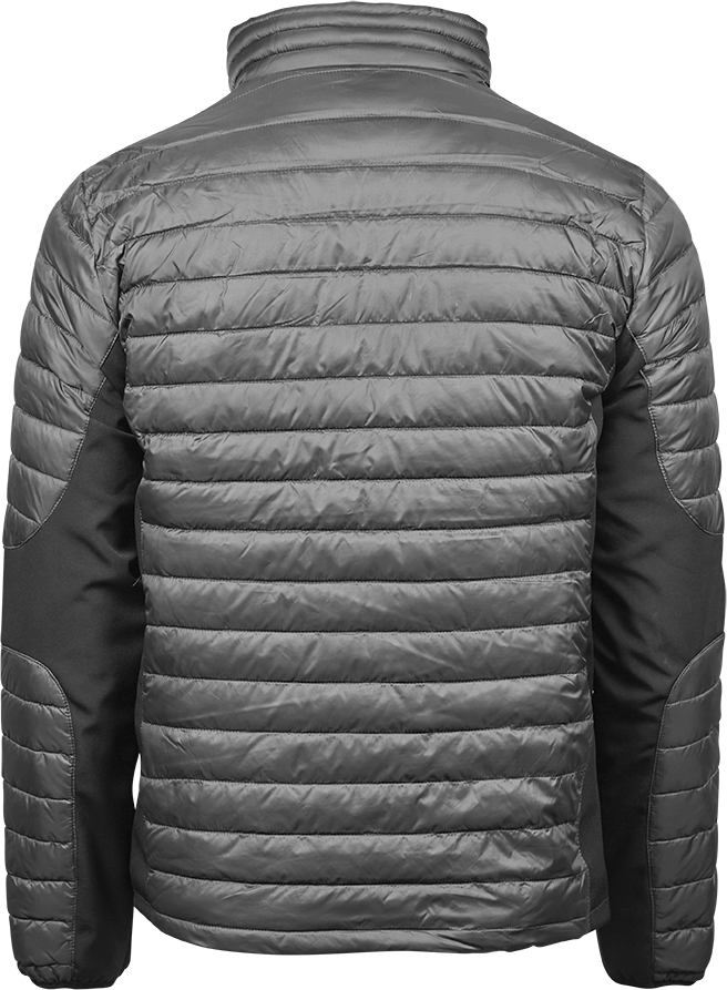 Tee Jays Mens Crossover Jacket | Showerproof Puffer | Softshell Panels | Black or Grey | S-4XL - Summer Jacket - Logo Free Clothing