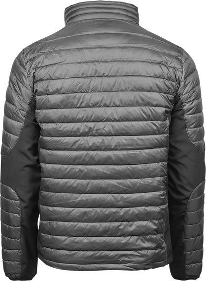 Tee Jays Mens Crossover Jacket | Showerproof Puffer | Softshell Panels | Black or Grey | S-4XL - Summer Jacket - Logo Free Clothing