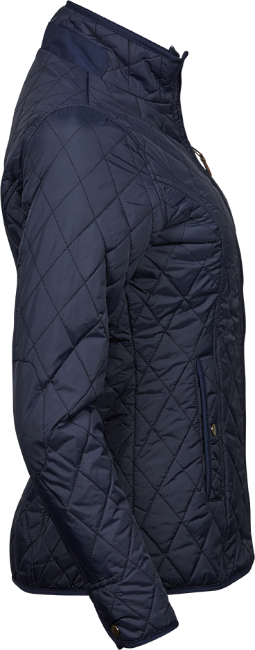 Tee Jays Richmond Ladies Quilted Jacket | Showerproof | Tailored Fit | Navy | S-3XL - Summer Jacket - Logo Free Clothing