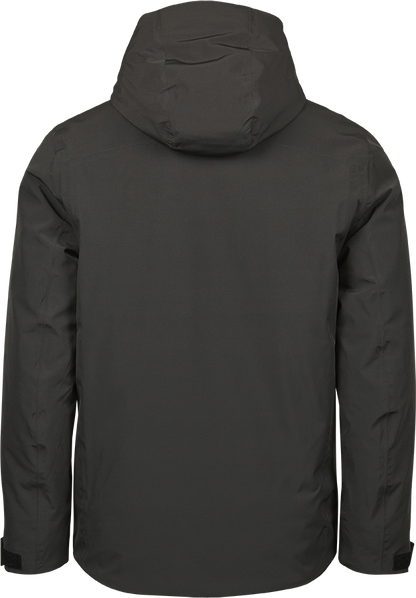 Tee Jays All Weather Mens Hooded Winter Jacket | Waterproof | Breathable | Black or Grey | S-3XL - Winter Jacket - Logo Free Clothing