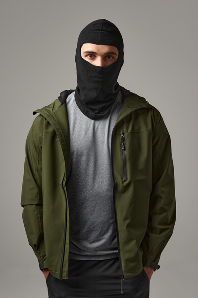 Beechfield Microfleece Balaclava | Unisex | Lightweight Breathable Thermal | Black | One Size