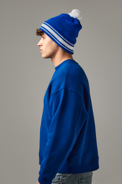 Beechfield Stadium Beanie | Unisex | Contrast Colours | Pom-Pom | 7 Colours | One Size