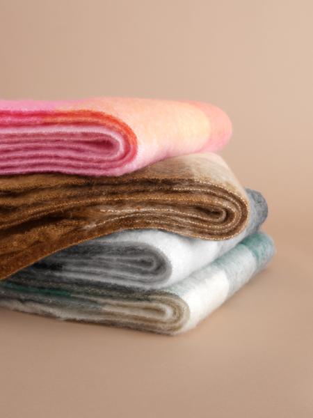 Beechfield Fluffy Check Scarf | Unisex | Recycled | Super Soft | Warm | 4 Colours | One Size