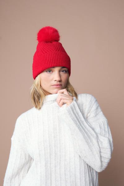 Beechfield Snow Luxe Beanie | Unisex | Soft Touch | Heavy Knit | Pom-Pom | 4 Colours | One Size