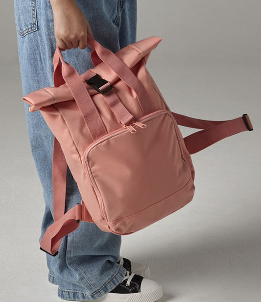 BagBase Mini Recycled Roll Top Backpack | 9 Litre Rucksack | Twin Handle | 6 Colours | One Size