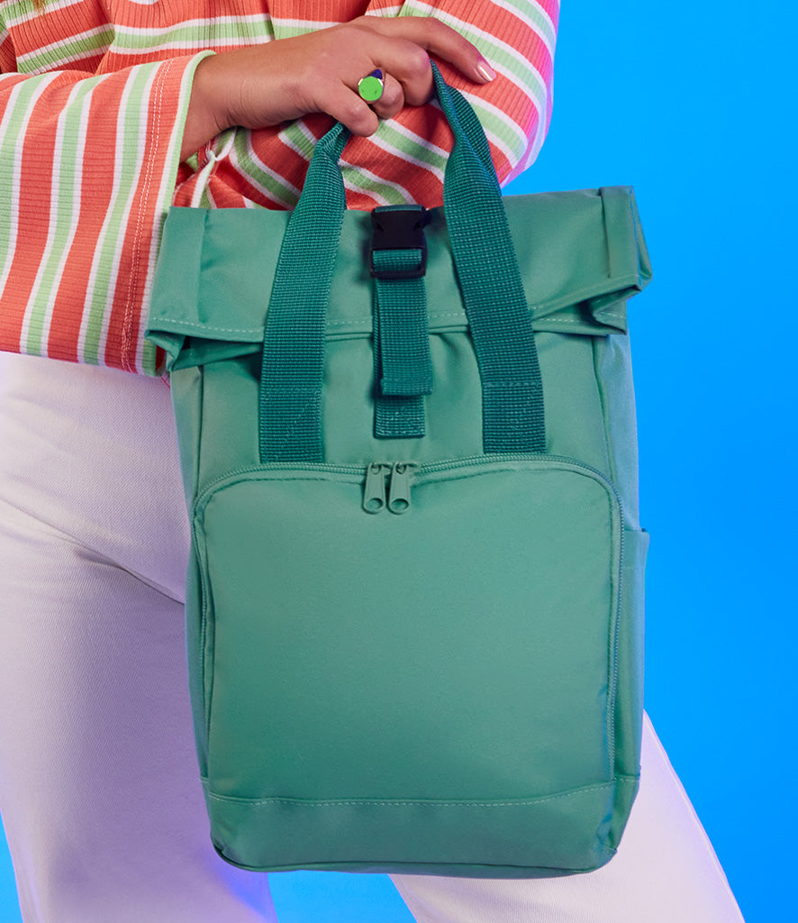BagBase Mini Recycled Roll Top Backpack | 9 Litre Rucksack | Twin Handle | 6 Colours | One Size