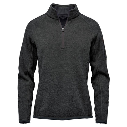 Stormtech Ladies Avalanche Quarter Zip Pullover | Recycled | Warm Brushed Interior | Black Heather | XS-XL