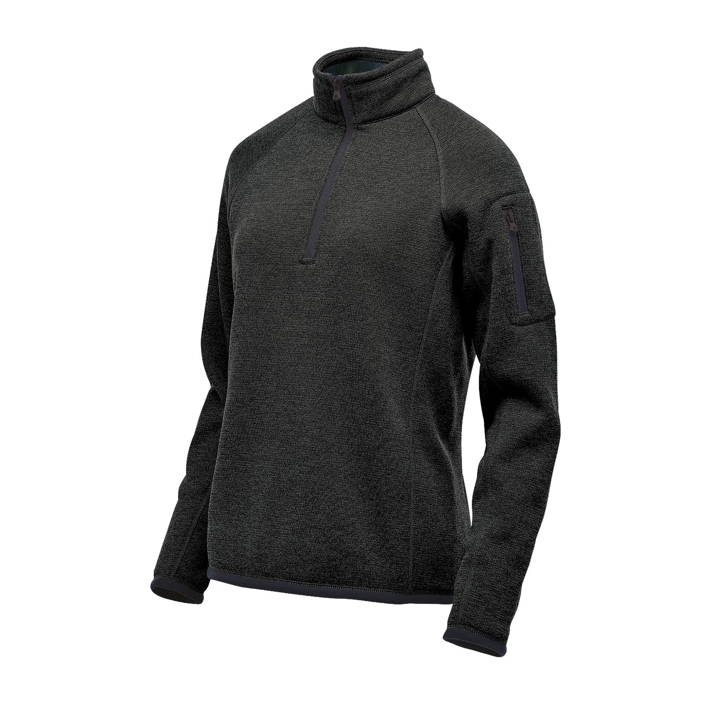 Stormtech Ladies Avalanche Quarter Zip Pullover | Recycled | Warm Brushed Interior | Black Heather | XS-XL