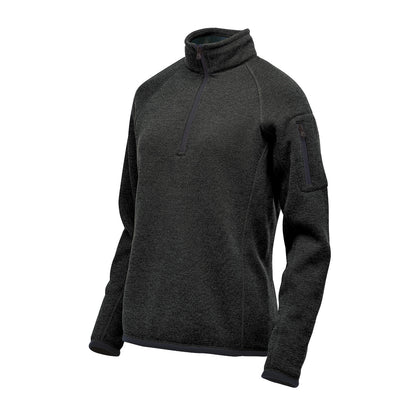 Stormtech Ladies Avalanche Quarter Zip Pullover | Recycled | Warm Brushed Interior | Black Heather | XS-XL