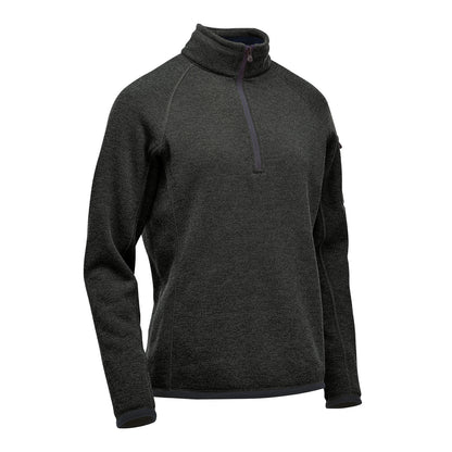 Stormtech Ladies Avalanche Quarter Zip Pullover | Recycled | Warm Brushed Interior | Black Heather | XS-XL