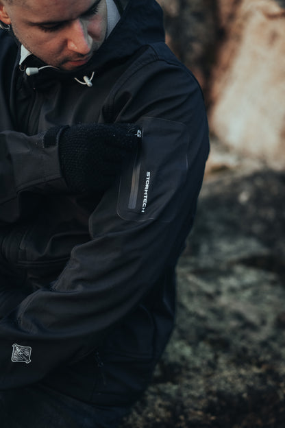 Stormtech Men's Epsilon H2Xtreme Shell Jacket | Waterproof | Breathable | Hooded Softshell | Black | S-5XL