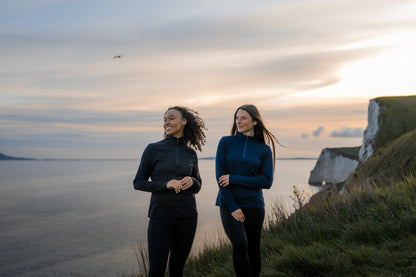 Stormtech Ladies Treeline Quarter Zip Pullover | Fleece | Recycled | Wicking | Breathable | Black Heather | XS-XL