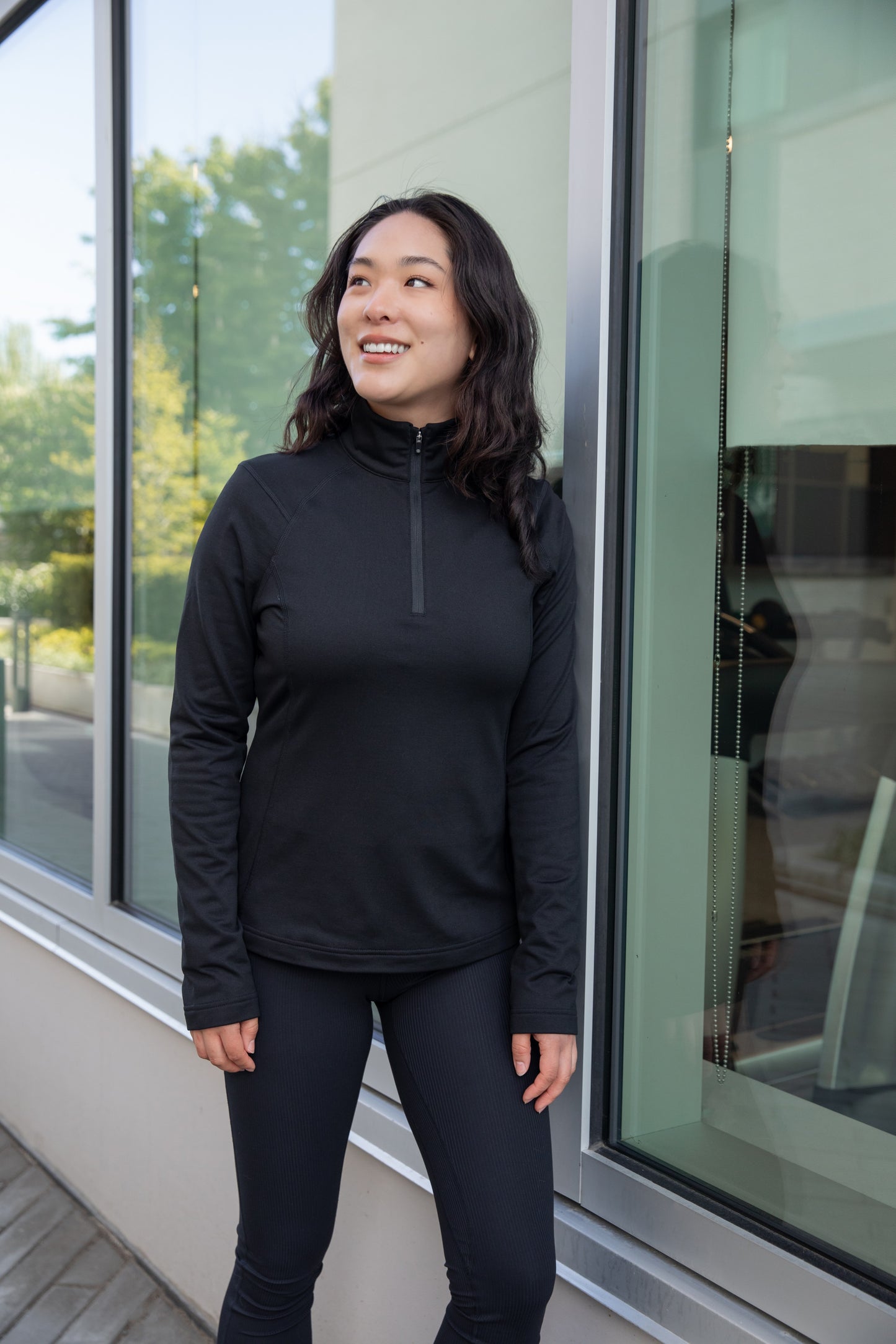 Stormtech Ladies Treeline Quarter Zip Pullover | Fleece | Recycled | Wicking | Breathable | Black Heather | XS-XL
