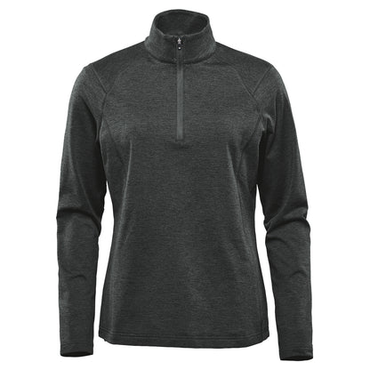 Stormtech Ladies Treeline Quarter Zip Pullover | Fleece | Recycled | Wicking | Breathable | Black Heather | XS-XL