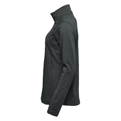 Stormtech Ladies Treeline Quarter Zip Pullover | Fleece | Recycled | Wicking | Breathable | Black Heather | XS-XL
