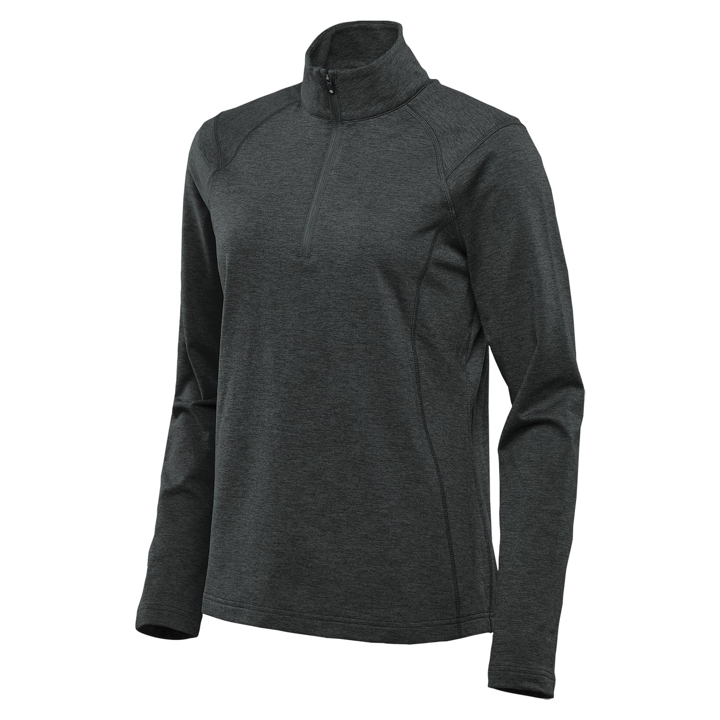 Stormtech Ladies Treeline Quarter Zip Pullover | Fleece | Recycled | Wicking | Breathable | Black Heather | XS-XL