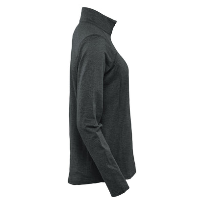 Stormtech Ladies Treeline Quarter Zip Pullover | Fleece | Recycled | Wicking | Breathable | Black Heather | XS-XL
