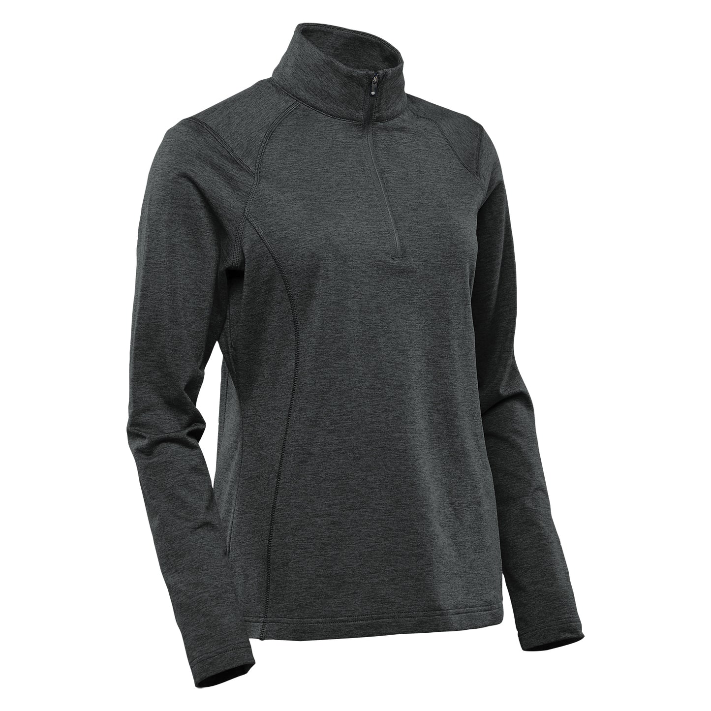 Stormtech Ladies Treeline Quarter Zip Pullover | Fleece | Recycled | Wicking | Breathable | Black Heather | XS-XL