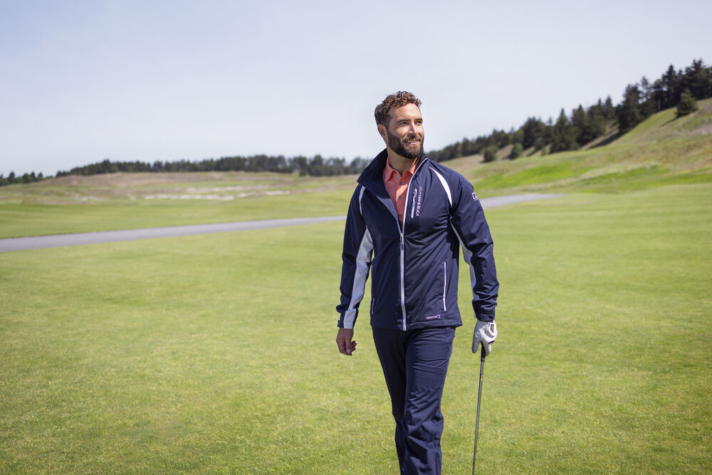 Cutter & Buck North Shore Mens Golf Jacket | Lightweight | Waterproof | Navy/Black | S-4XL