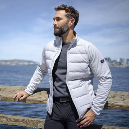 Cutter & Buck Oak Harbor Mens Hybrid Jacket | Quilted Body | 4 Colours | S-4XL