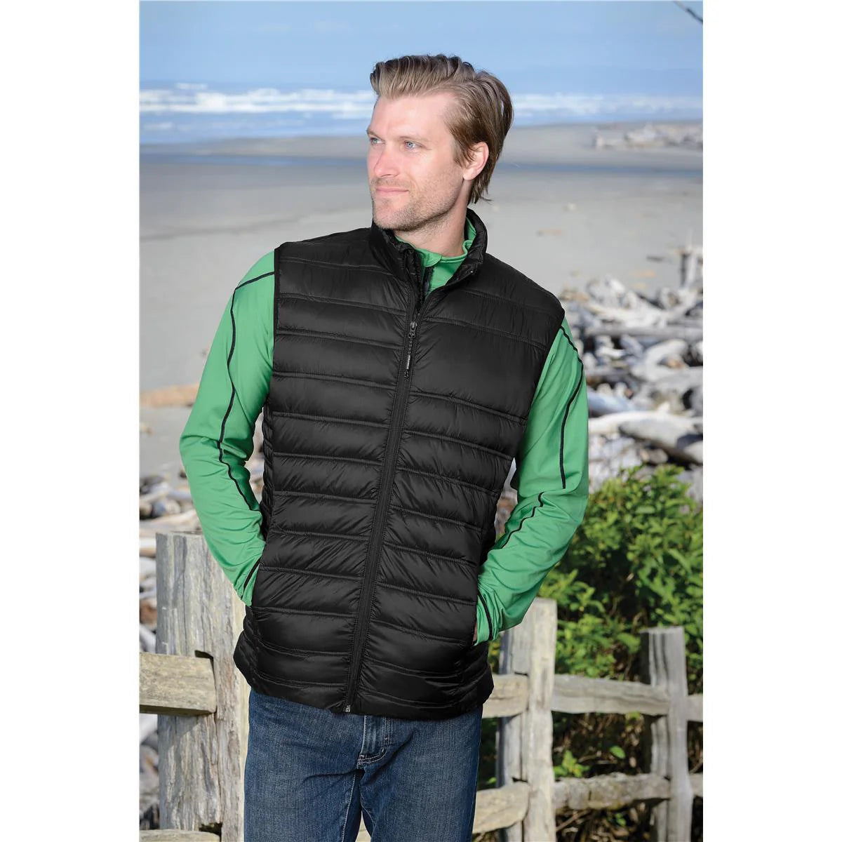 Stormtech Men's Basecamp Bodywarmer | Quilted Showerproof Gilet | Packable | Windproof | Black or Navy | S-3XL