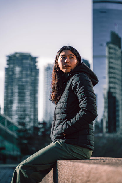 Stormtech Ladies Nautilus Quilted Hooded Jacket | Water Resistant | Thermal Lining | Black | XS-XL