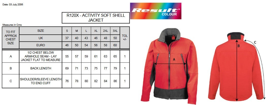 Result Activity Softshell Jacket | Unisex | Waterproof | Windproof | Stretch | 3 Colours | S-2XL