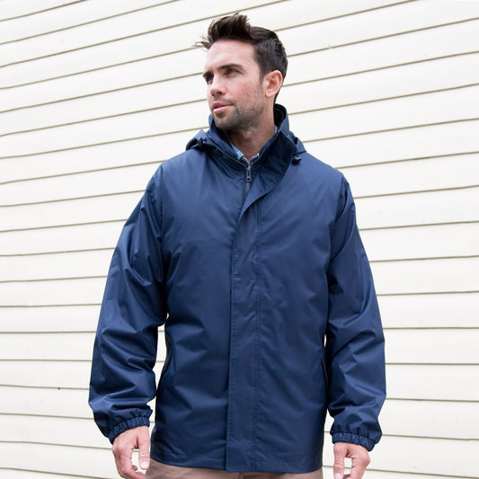 Result Core 3-In-1 Jacket with Bodywarmer | Unisex | Waterproof | Hood | Navy or Black | XS-4XL