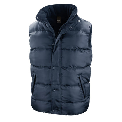 Result Core Nova Lux Hooded Bodywarmer | Unisex | Thick Padding | Microfleece Lined | Black or Navy | XS-3XL