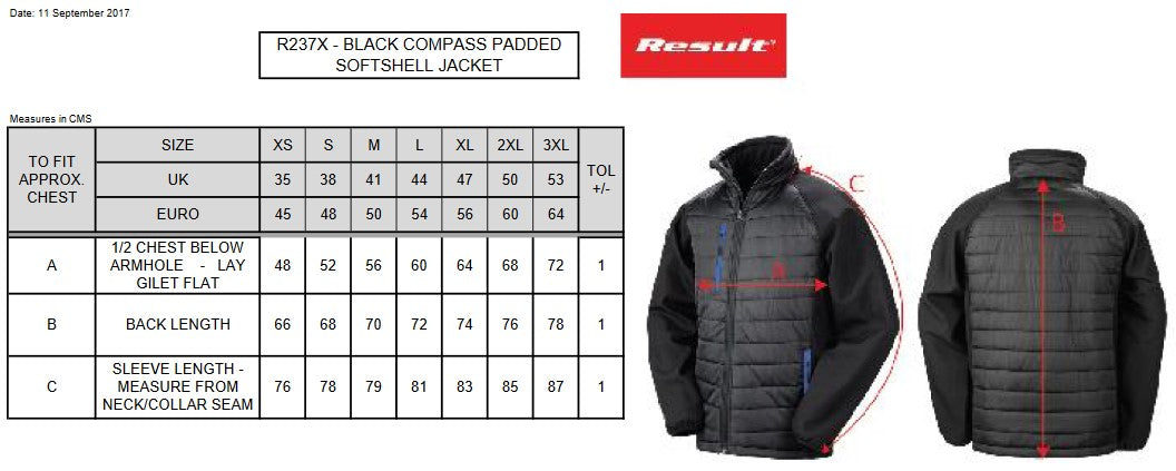 Result Compass Unisex Hybrid Softshell Jacket | Showerproof | 12 Colours | XS-3XL - Summer Jacket - Logo Free Clothing