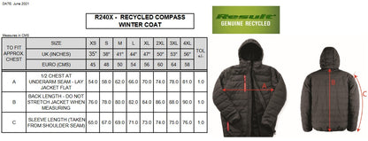 Result Compass Unisex Padded Winter Jacket | Recycled | Showerproof | 6 Colours | XS-3XL - Winter Jacket - Logo Free Clothing