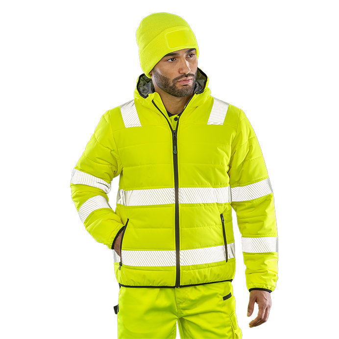 Result Recycled Unisex Ripstop Padded Safety Jacket | Hi Vis Options | 3 Colours | S-4XL - Winter Jacket - Logo Free Clothing