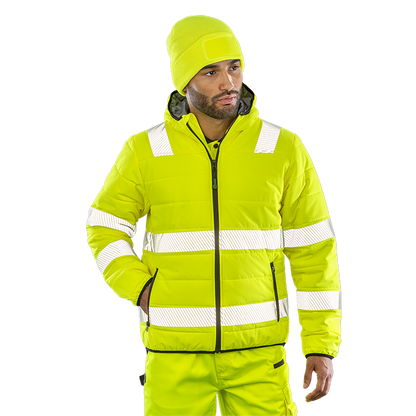 Result Recycled Unisex Ripstop Padded Safety Jacket | Hi Vis Options | 3 Colours | S-4XL - Winter Jacket - Logo Free Clothing