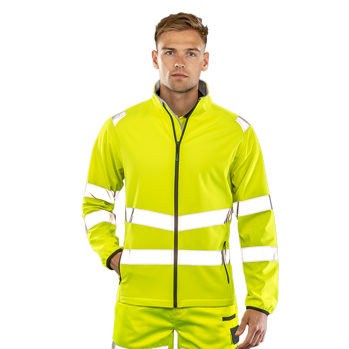 Result Recycled Safety Softshell Jacket | Unisex | Reflective | Hi Vis | 2 Colours | S-4XL - Summer Jacket - Logo Free Clothing