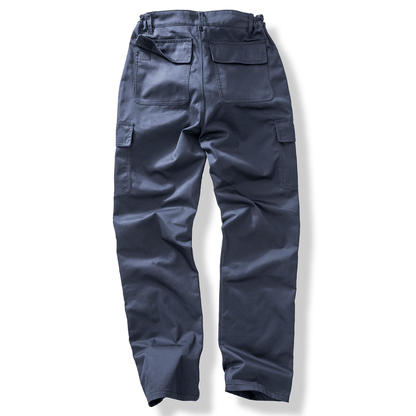 Result Recycled Utility Trousers in Navy, back view