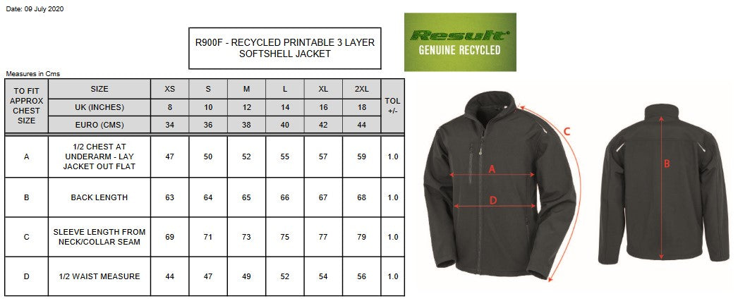 Result Recycled Ladies 3-Layer Softshell Jacket | Waterproof | Black or Navy | XS-2XL - Summer Jacket - Logo Free Clothing