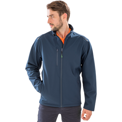 Result Recycled Mens 3-Layer Softshell Jacket | Waterproof | Black or Navy | XS-4XL - Summer Jacket - Logo Free Clothing