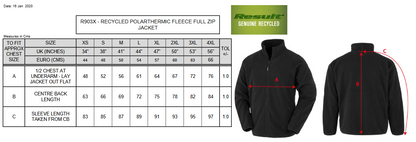 Result Recycled Unisex Fleece Jacket | Dense Knit | Wicking | Half Zip | 5 Colours | XS-4XL - Fleece - Logo Free Clothing