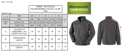 Result Recycled Junior Microfleece Top | Lightweight Half Zip Fleece | 3 Colours | Ages 4-14