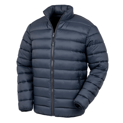 Result Recycled 3-In-1 Padded Jacket in Navy, front view of the inner jacket on its own