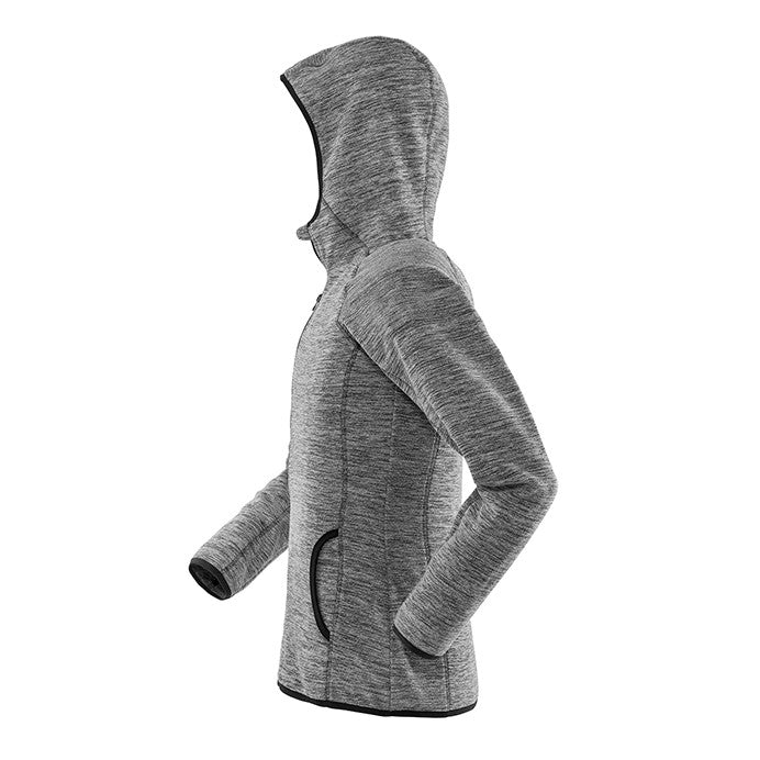 Spiro Fitness Ladies Microfleece Hoodie | Lightweight Full Zip Hoodie | Grey Marl | XS-2XL - Hoodie - Logo Free Clothing