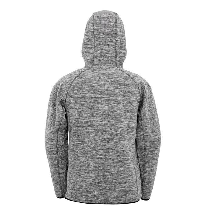 Spiro Fitness Mens Microfleece Hoodie | Lightweight Full Zip Hoodie | Grey Marl | S-3XL