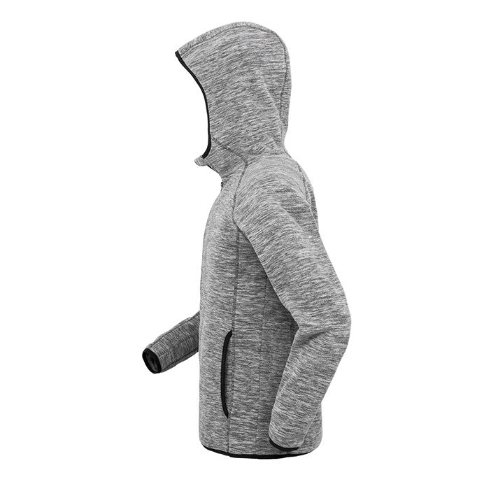 Spiro Fitness Mens Microfleece Hoodie | Lightweight Full Zip Hoodie | Grey Marl | S-3XL