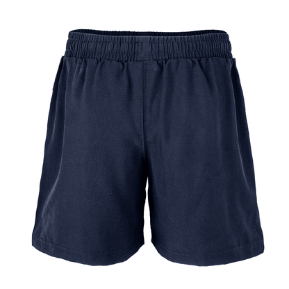 Spiro Recycled Junior Shorts in Navy, back view